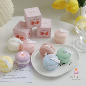 Nến Bánh Macaron Nhiều Màu CAKELIN