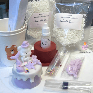 Set Làm Nến Bánh Kem Về Biển CAKELIN