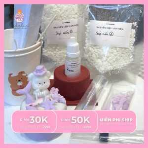 Set Làm Nến Bánh Kem Về Biển CAKELIN